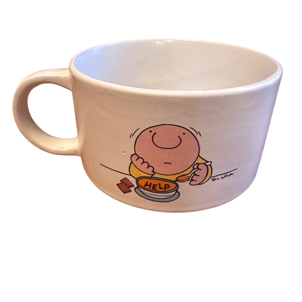 Ziggy Soup Mug Vintage 1979 Tom Wilson White Ceramic Large Cup Good Help Comic